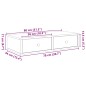 vidaXL Scaffale a Parete con Cassetti Fumo 80x31x17 cm in Truciolato