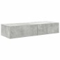 vidaXL Scaffale a Parete con Cassetti Grigio 100x36x19cm in Truciolato vidaXL Scaffale a Parete con Cassetti Grigio 100x36x19cm in Truciolato