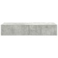 vidaXL Scaffale a Parete con Cassetti Grigio 100x36x19cm in Truciolato vidaXL Scaffale a Parete con Cassetti Grigio 100x36x19cm in Truciolato