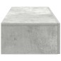 vidaXL Scaffale a Parete con Cassetti Grigio 100x36x19cm in Truciolato vidaXL Scaffale a Parete con Cassetti Grigio 100x36x19cm in Truciolato