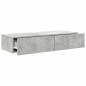 vidaXL Scaffale a Parete con Cassetti Grigio 100x36x19cm in Truciolato vidaXL Scaffale a Parete con Cassetti Grigio 100x36x19cm in Truciolato