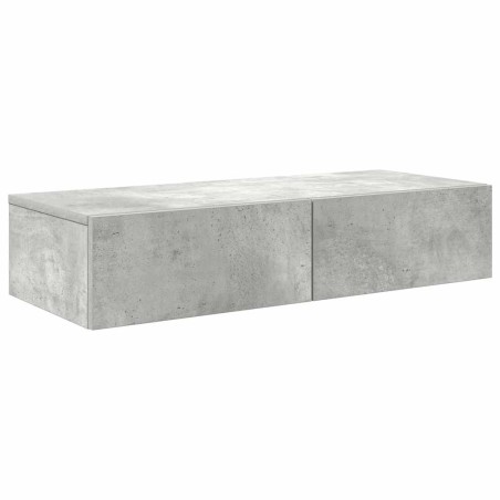 vidaXL Scaffale a Parete con Cassetti Grigio 80x33x17 cm in Truciolato