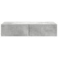 vidaXL Scaffale a Parete con Cassetti Grigio 80x33x17 cm in Truciolato vidaXL Scaffale a Parete con Cassetti Grigio 80x33x17 cm in Truciolato