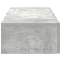 vidaXL Scaffale a Parete con Cassetti Grigio 80x33x17 cm in Truciolato vidaXL Scaffale a Parete con Cassetti Grigio 80x33x17 cm in Truciolato