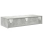 vidaXL Scaffale a Parete con Cassetti Grigio 80x33x17 cm in Truciolato vidaXL Scaffale a Parete con Cassetti Grigio 80x33x17 cm in Truciolato