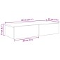vidaXL Scaffale a Parete con Cassetti Grigio 80x33x17 cm in Truciolato vidaXL Scaffale a Parete con Cassetti Grigio 80x33x17 cm in Truciolato
