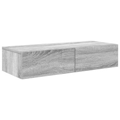 vidaXL Scaffale a Parete con Cassetti Grigio 80x33x17 cm in Truciolato
