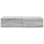 vidaXL Scaffale a Parete con Cassetti Grigio 80x33x17 cm in Truciolato vidaXL Scaffale a Parete con Cassetti Grigio 80x33x17 cm in Truciolato