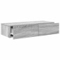 vidaXL Scaffale a Parete con Cassetti Grigio 80x33x17 cm in Truciolato vidaXL Scaffale a Parete con Cassetti Grigio 80x33x17 cm in Truciolato