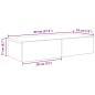 vidaXL Scaffale a Parete con Cassetti Grigio 80x33x17 cm in Truciolato vidaXL Scaffale a Parete con Cassetti Grigio 80x33x17 cm in Truciolato