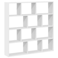 vidaXL Mensola a Cubo da Parete 12 Scomparti Bianca in Truciolato