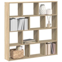 vidaXL Mensola a Cubo da Muro 12 Scomparti in Truciolato Rovere Sonoma