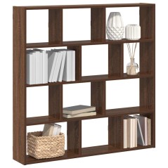 vidaXL Mensola a Muro a Cubo 12 Scomparti Truciolato Rovere Marrone