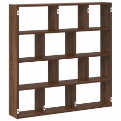 vidaXL Mensola a Muro a Cubo 12 Scomparti Truciolato Rovere Marrone