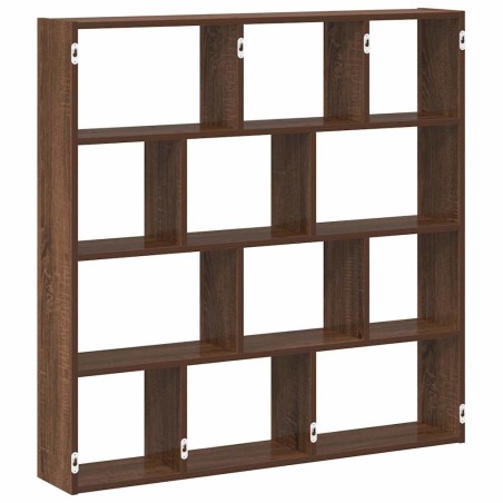 vidaXL Mensola a Muro a Cubo 12 Scomparti Truciolato Rovere Marrone