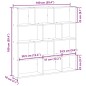 vidaXL Mensola a Muro a Cubo 12 Scomparti Truciolato Rovere Marrone