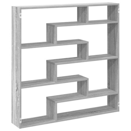vidaXL Mensola a Cubo da Parete 7 Scomparti Truciolato Grigio Sonoma