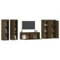 Mobili Porta TV 5 pz Miele in Legno Massello di Pino Mobili Porta TV 5 pz Miele in Legno Massello di Pino
