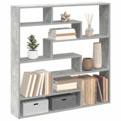 vidaXL Mensola a Cubo da Parete 7 Scomparti Truciolato Grigio Cemento