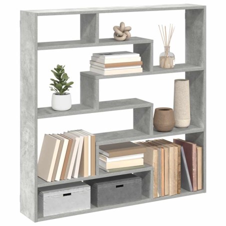 vidaXL Mensola a Cubo da Parete 7 Scomparti Truciolato Grigio Cemento
