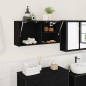 vidaXL Mobile da Bagno a Parete Nero 80x25x40 cm in Truciolato vidaXL Mobile da Bagno a Parete Nero 80x25x40 cm in Truciolato