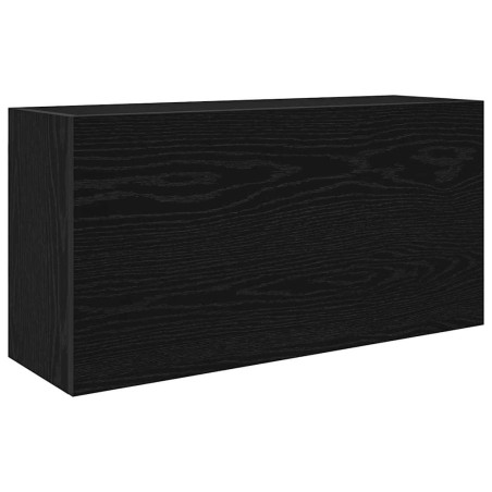 vidaXL Mobile da Bagno a Parete Nero 80x25x40 cm in Truciolato