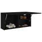 vidaXL Mobile da Bagno a Parete Nero 80x25x40 cm in Truciolato vidaXL Mobile da Bagno a Parete Nero 80x25x40 cm in Truciolato