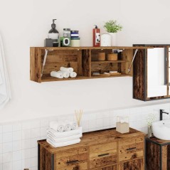 vidaXL Mobile da Bagno Legno Antico 100x25x30 cm in Truciolato