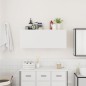vidaXL Mobile da Bagno a Parete Bianco 100x25x40 cm in Truciolato vidaXL Mobile da Bagno a Parete Bianco 100x25x40 cm in Truciolato