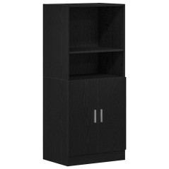 vidaXL Mobile da Cucina Nero 57x41,5x131,5 cm in Truciolato
