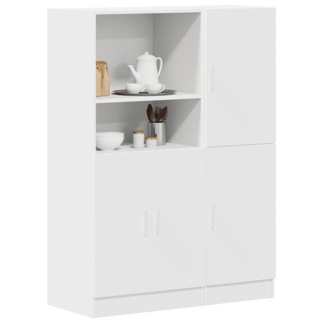 vidaXL Set di Mobili da Cucina 2 pz Bianco in Truciolato
