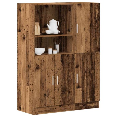 vidaXL Set di Mobili da Cucina 2 pz Legno Antico in Truciolato