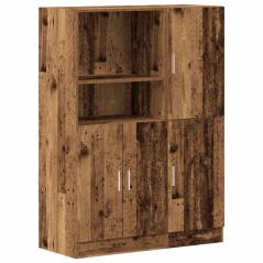 vidaXL Set di Mobili da Cucina 2 pz Legno Antico in Truciolato