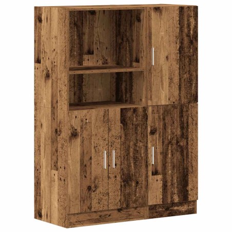 vidaXL Set di Mobili da Cucina 2 pz Legno Antico in Truciolato