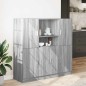 vidaXL Set di Mobili da Cucina 3 pz Grigio Sonoma in Truciolato