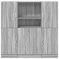 vidaXL Set di Mobili da Cucina 3 pz Grigio Sonoma in Truciolato
