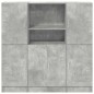 vidaXL Set di Mobili da Cucina 3 pz Grigio Cemento in Truciolato vidaXL Set di Mobili da Cucina 3 pz Grigio Cemento in Truciolato