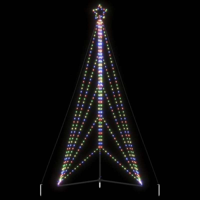 vidaXL Albero di Natale a LED 615 LED Colorato 404,5 cm