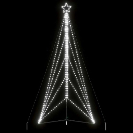 vidaXL Albero di Natale a LED 615 LED Bianco Freddo 404,5 cm