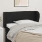 Testiera ad Orecchio Nera 83 x 23 x 78/88 cm in Similpelle Testiera ad Orecchio Nera 83 x 23 x 78/88 cm in Similpelle