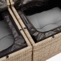 vidaXL Set Divano da Giardino 6 pz con Cuscini Beige Polyrattan Acacia vidaXL Set Divano da Giardino 6 pz con Cuscini Beige Polyrattan Acacia