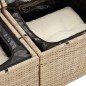 vidaXL Set Divani da Giardino 7 pz con Cuscini Beige Polyrattan Acacia