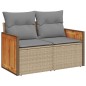 vidaXL Set Divano da Giardino 8 pz con Cuscini Beige Polyrattan Acacia vidaXL Set Divano da Giardino 8 pz con Cuscini Beige Polyrattan Acacia
