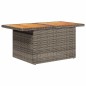 vidaXL Set Divano da Giardino 9pz con Cuscini Grigio Polyrattan Acacia