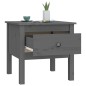 Tavolino Grigio 50x50x49 cm Legno Massello di Pino Tavolino Grigio 50x50x49 cm Legno Massello di Pino