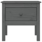 Tavolino Grigio 50x50x49 cm Legno Massello di Pino Tavolino Grigio 50x50x49 cm Legno Massello di Pino
