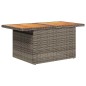 vidaXL Set Divano da Giardino 6pz con Cuscini Grigio Polyrattan Acacia vidaXL Set Divano da Giardino 6pz con Cuscini Grigio Polyrattan Acacia