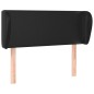 Testiera ad Orecchio Nera 83 x 23 x 78/88 cm in Similpelle Testiera ad Orecchio Nera 83 x 23 x 78/88 cm in Similpelle