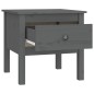 Tavolino Grigio 50x50x49 cm Legno Massello di Pino Tavolino Grigio 50x50x49 cm Legno Massello di Pino