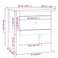 Tavolino Grigio 50x50x49 cm Legno Massello di Pino Tavolino Grigio 50x50x49 cm Legno Massello di Pino